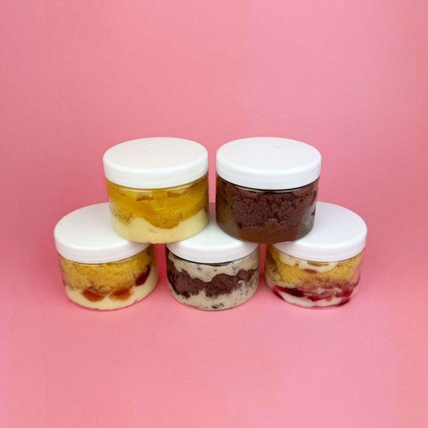 5 Taster cake Jars